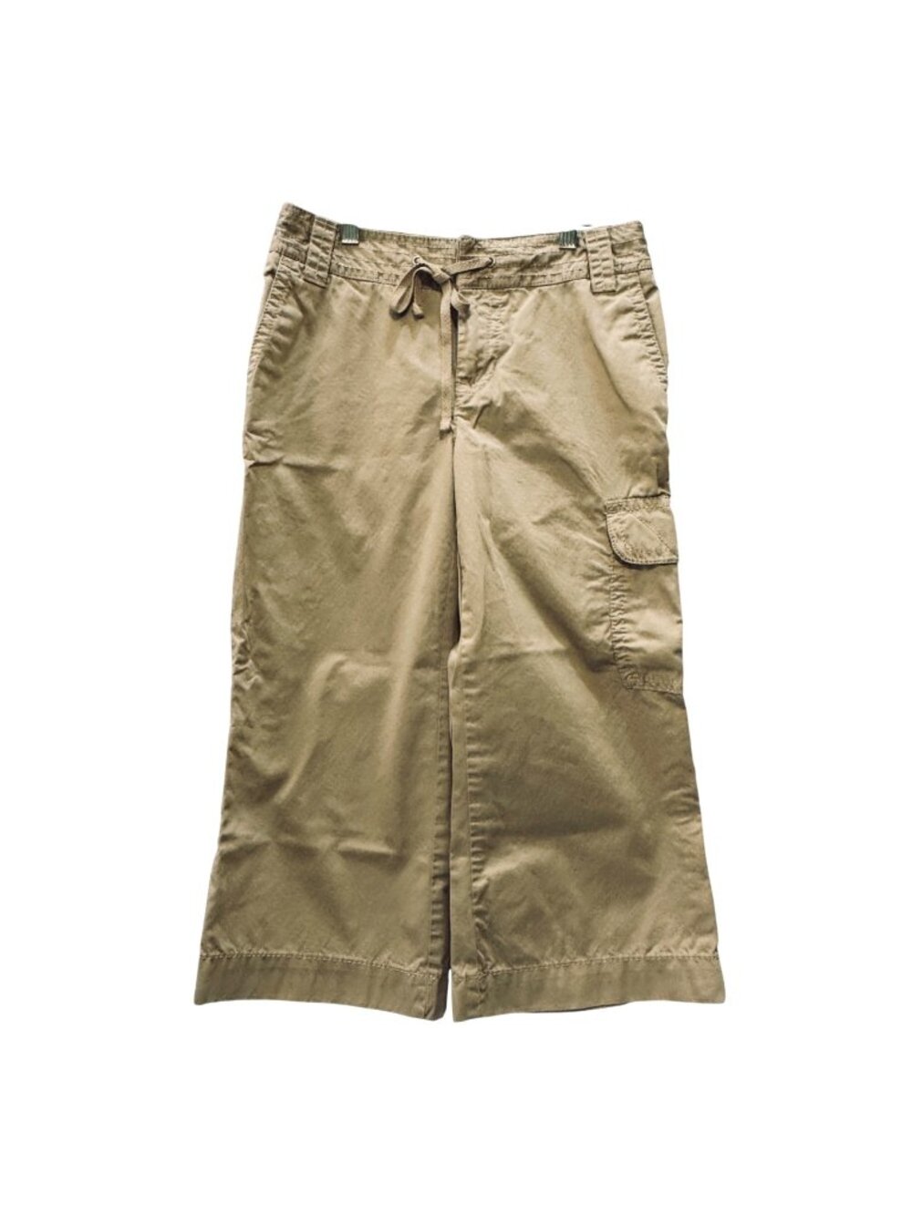 Liz Claiborne Women's Cropped Pants Size 4P Audra Capri Cotton Wide Leg Chino
